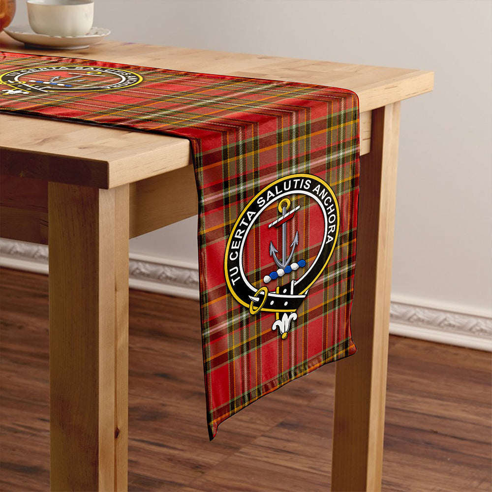 Gillespie Weathered Tartan Crest Table Runner