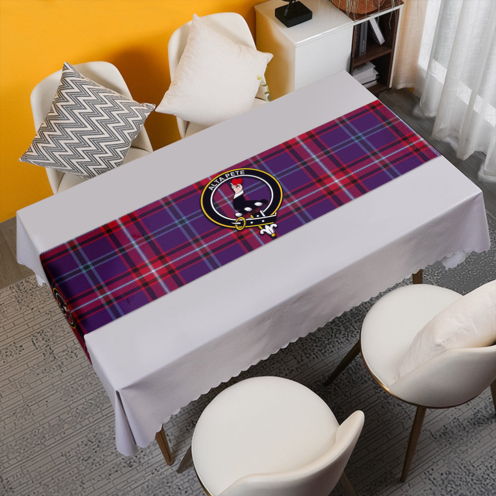 Glenn Weathered Tartan Crest Table Runner