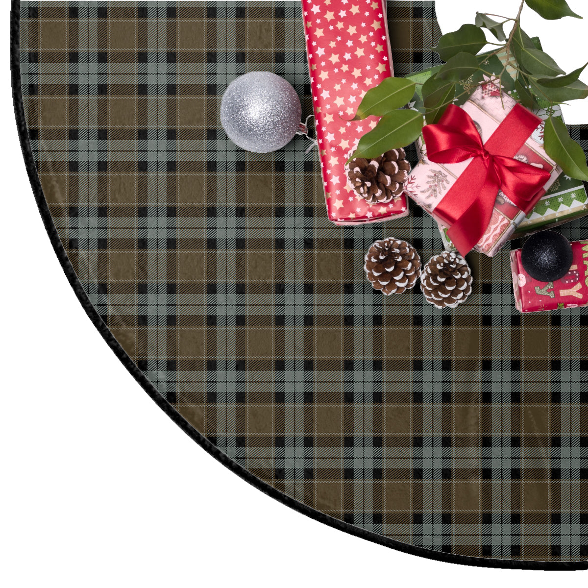 Graham of Menteith Weathered Tartan Plaid Christmas Tree Skirt