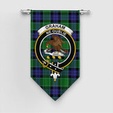 Graham of Menteith Modern Tartan Crest Gonfalon