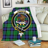 Graham of Menteith Modern Tartan Crest Premium Blanket