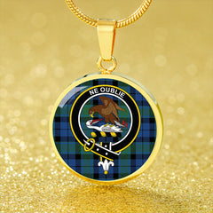 Graham of Menteith Modern Tartan Crest Circle Necklace