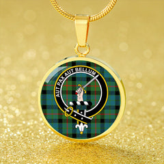 Gunn Ancient Tartan Crest Circle Necklace