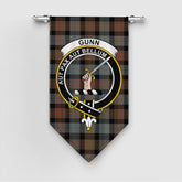 Gunn Weathered Tartan Crest Gonfalon