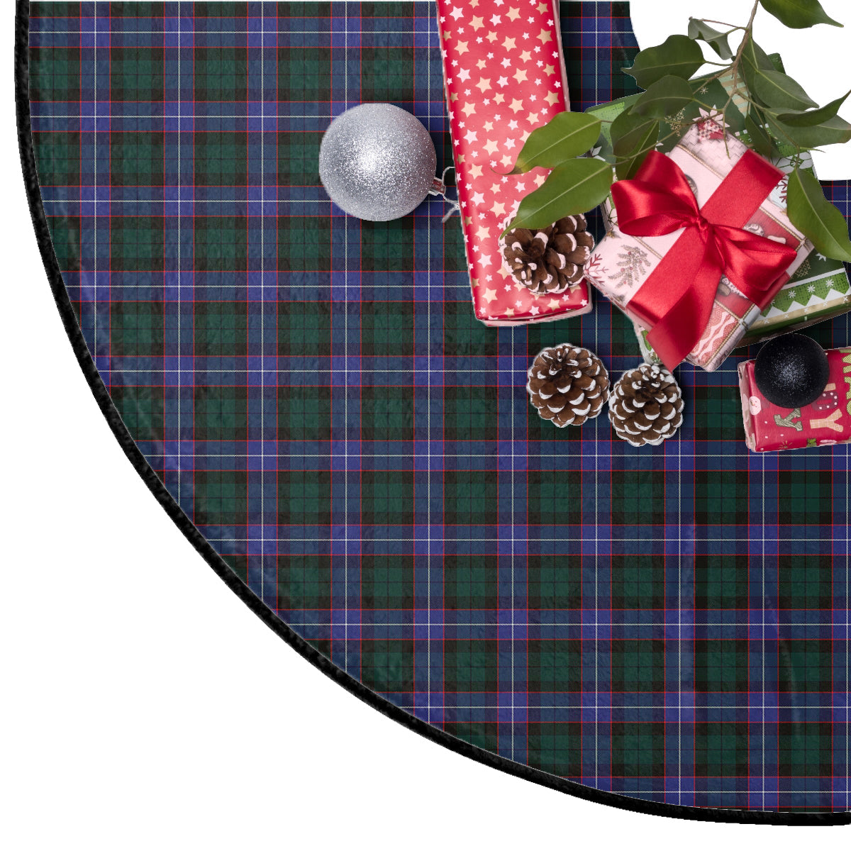 Guthrie Modern Tartan Plaid Christmas Tree Skirt