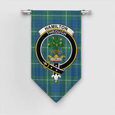 Hamilton Hunting Ancient Tartan Crest Gonfalon