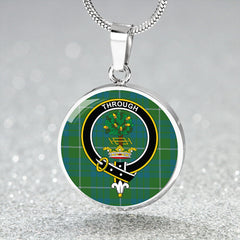 Hamilton Hunting Ancient Tartan Crest Circle Necklace