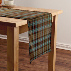 Hunter of Peebleshire Weathered Tartan Crest Table Runner
