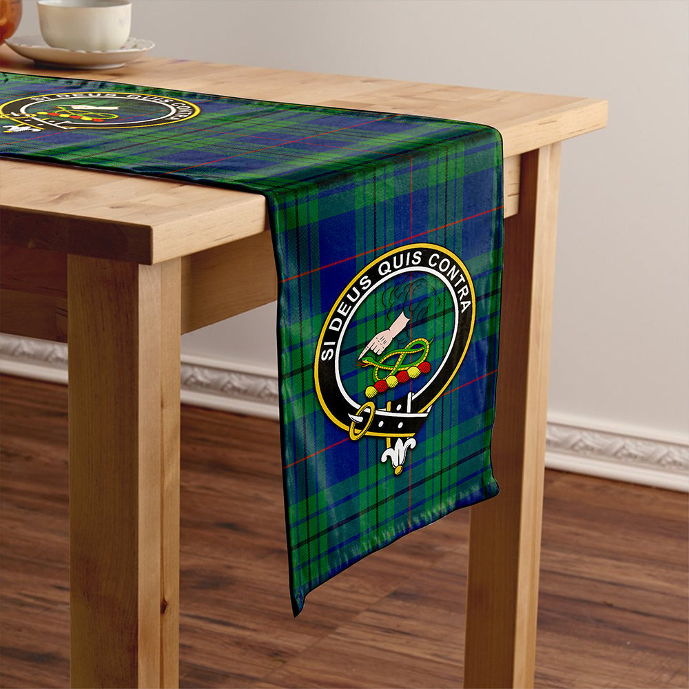 Hutton Modern Tartan Crest Table Runner