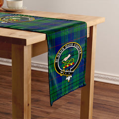 Hutton Modern Tartan Crest Table Runner