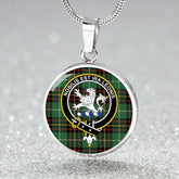 Inglis Ancient Tartan Crest Circle Necklace