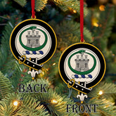 Innes Tartan Crest Wood Acrylic Ornament