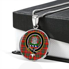 Innes Tartan Crest Circle Necklace