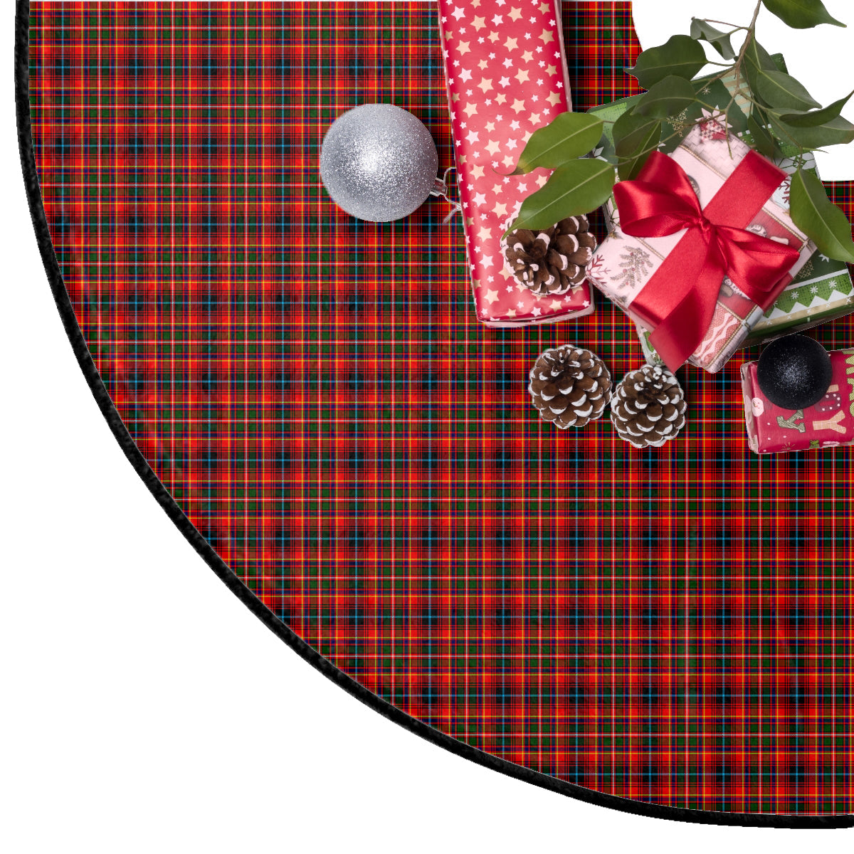 Innes Modern Tartan Plaid Christmas Tree Skirt