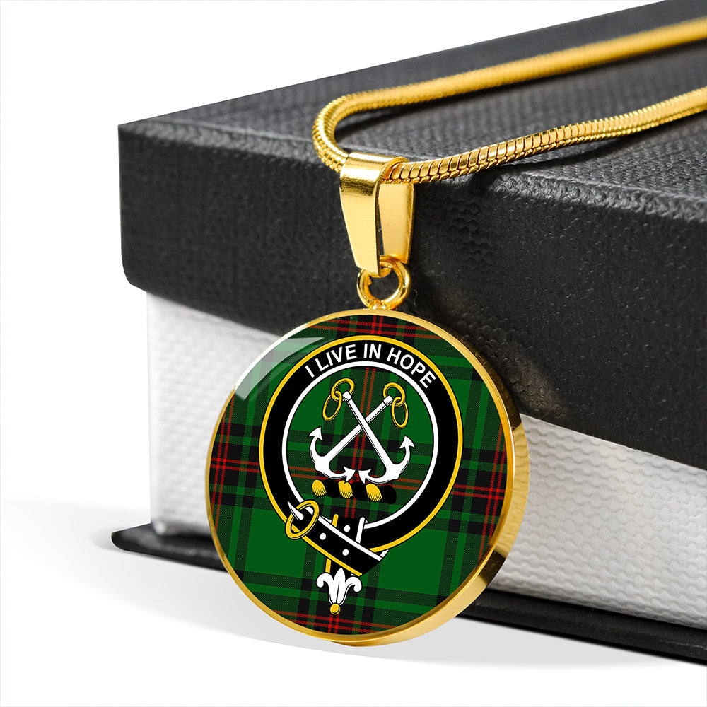 Kinnear Tartan Crest Circle Necklace