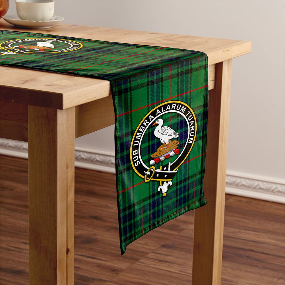 Lauder Modern Tartan Crest Table Runner