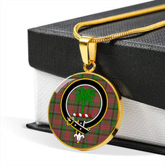 Leighton Ancient Tartan Crest Circle Necklace