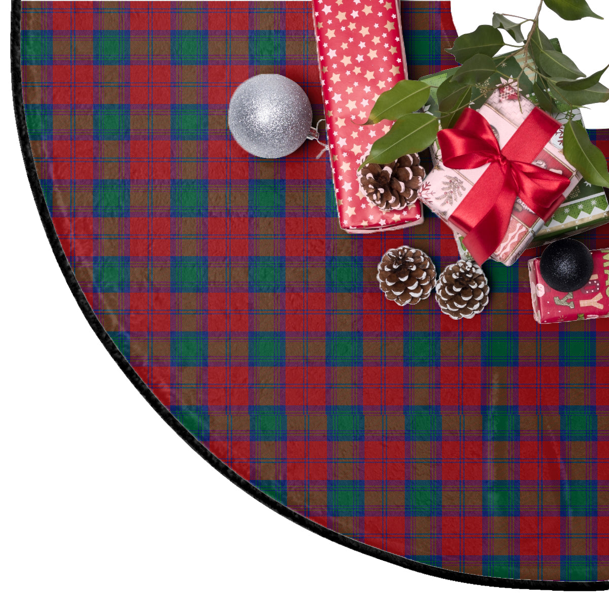 Lindsay Modern Tartan Plaid Christmas Tree Skirt