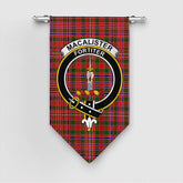 MacAlister Modern Tartan Crest Gonfalon