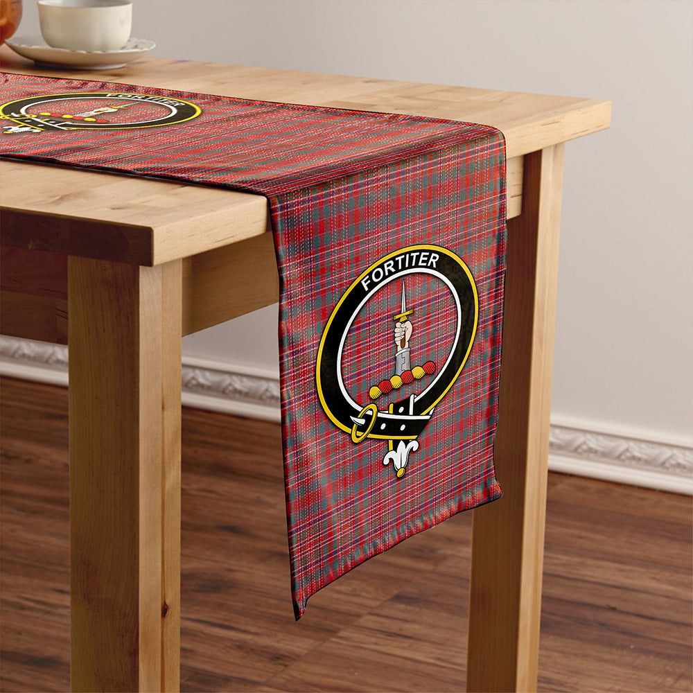 MacAlister Weathered Tartan Crest Table Runner