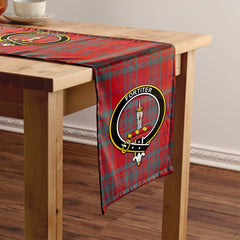 MacAlister of Glenbarr Weathered Tartan Crest Table Runner