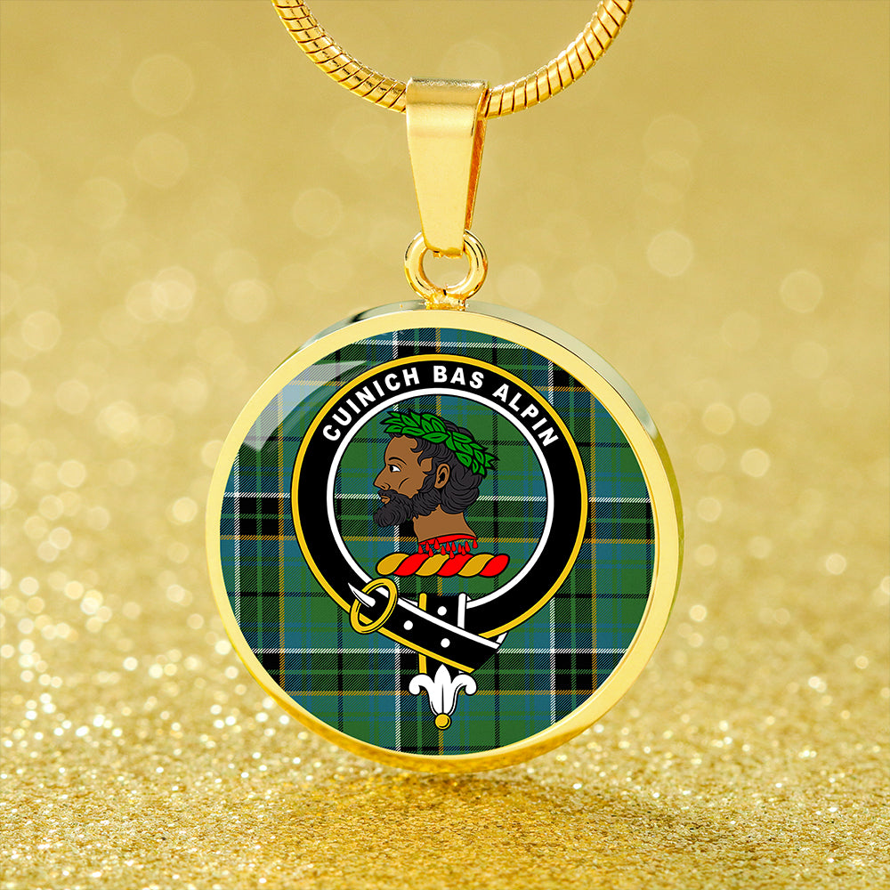 MacAlpine Ancient Tartan Crest Circle Necklace