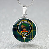 MacAlpine Modern Tartan Crest Circle Necklace
