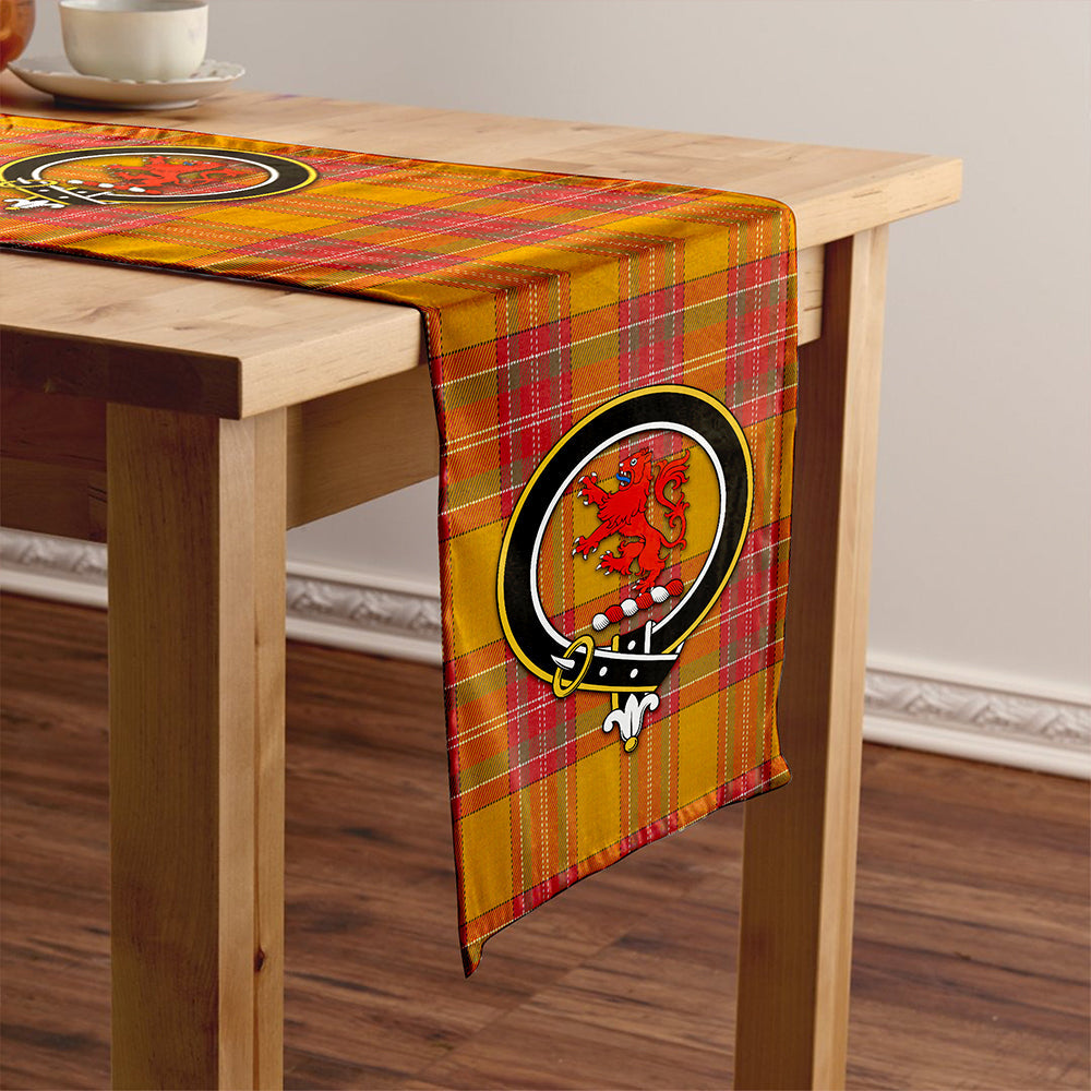 MacBrair Weathered Tartan Crest Table Runner