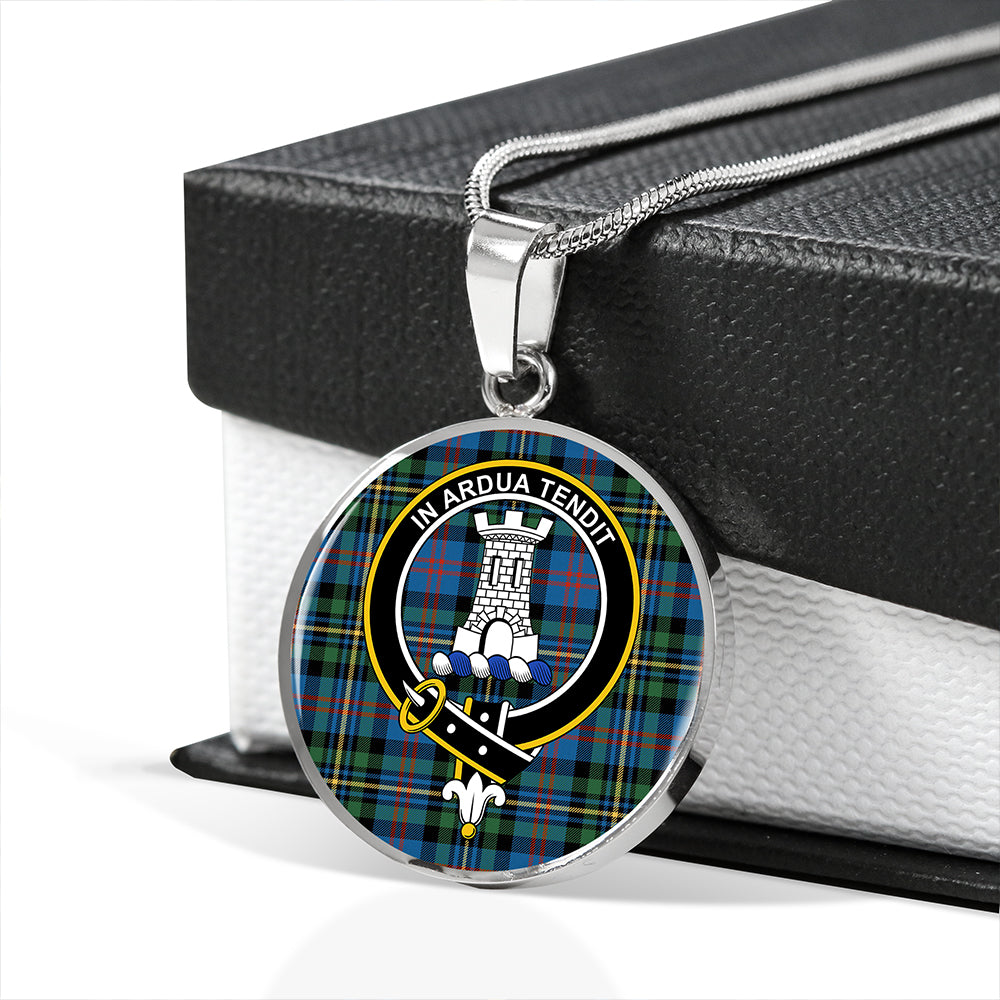 MacCallum of Berwick Ancient Tartan Crest Circle Necklace