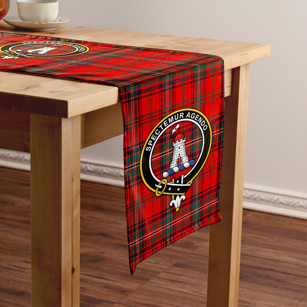 MacClure Modern Tartan Crest Table Runner