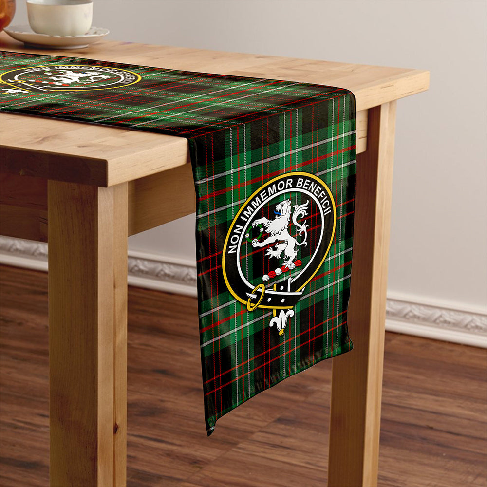 MacDiarmid Modern Tartan Crest Table Runner