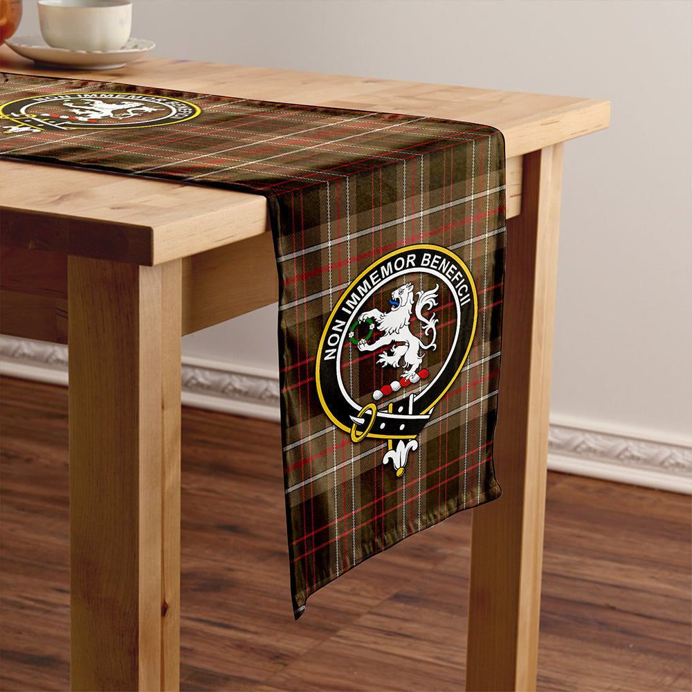 MacDiarmid Weathered Tartan Crest Table Runner