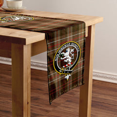 MacDiarmid Weathered Tartan Crest Table Runner