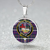 MacDonald Dress Dance (Donald Dress Dance) Tartan Crest Circle Necklace