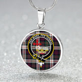 MacDonald Dress Modern Tartan Crest Circle Necklace