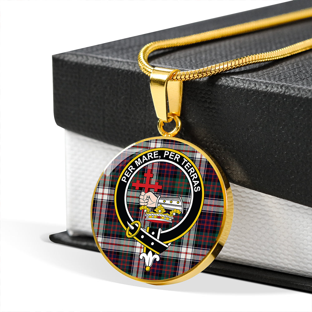 MacDonald Dress (Donald Dress) Tartan Crest Circle Necklace