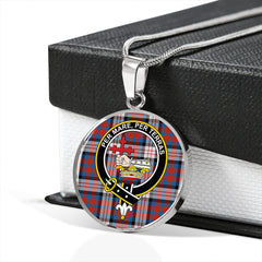 MacDonald Dress; Irish Ancient Tartan Crest Circle Necklace