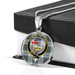 MacDonald Flora Dance (Donald Flora Dance) Tartan Crest Circle Necklace