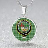 MacDonald Hunting (Donald Hunting) Ancient Tartan Crest Circle Necklace