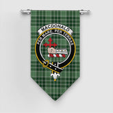 MacDonald Lord of the Isles Hunting Tartan Crest Gonfalon