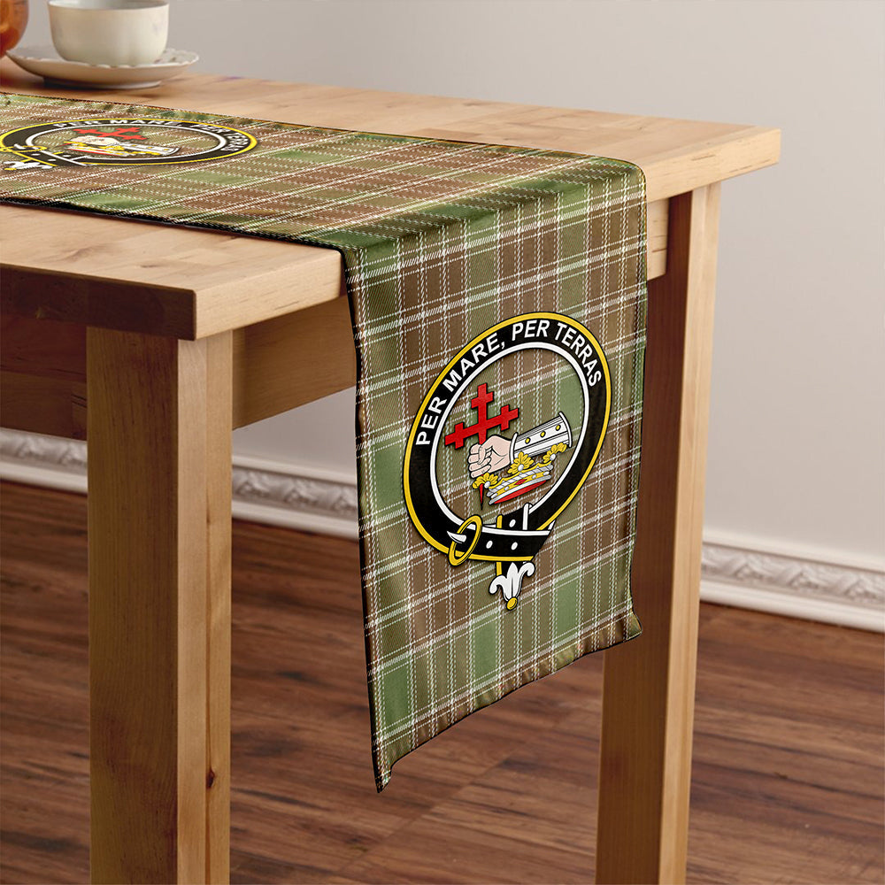MacDonald Lord of the Isles; Hunting Weathered Tartan Crest Table Runner