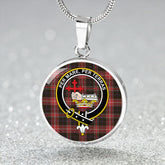 MacDonald Sir John A (Donald Sir John A) Weathered Tartan Crest Circle Necklace