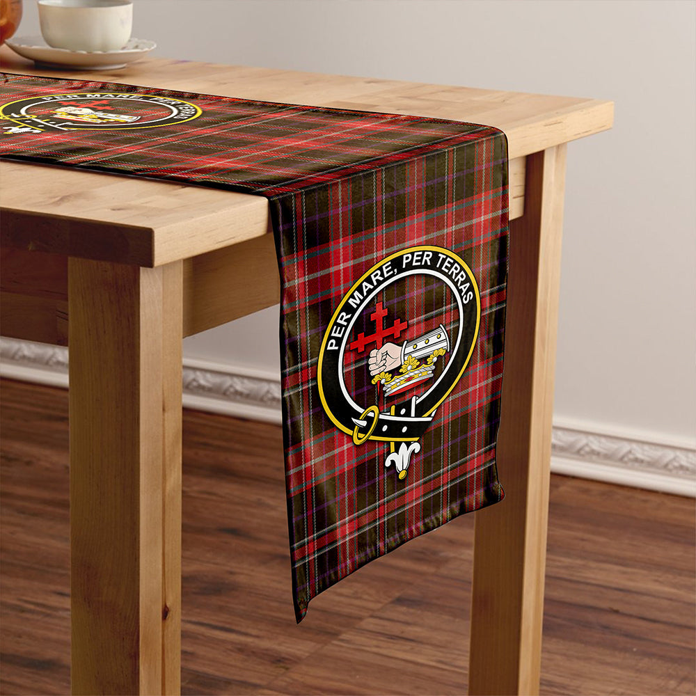 MacDonald Sir John A (Donald Sir John A) Weathered Tartan Crest Table Runner