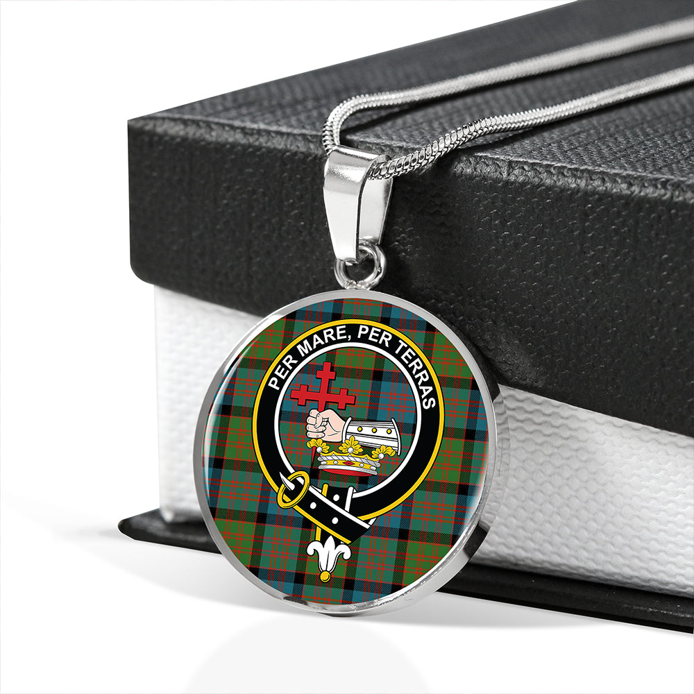 MacDonald (Donald) Ancient Tartan Crest Circle Necklace