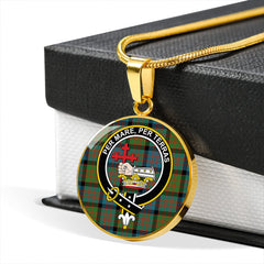 MacDonald (Donald) Ancient Tartan Crest Circle Necklace