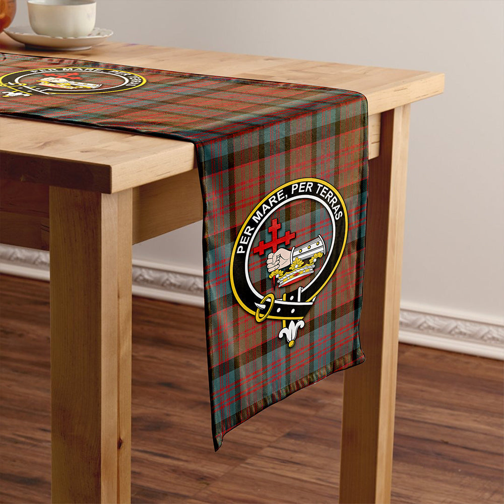 MacDonald (Donald) Weathered Tartan Crest Table Runner