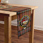 MacDonald (Donald) Weathered Tartan Crest Table Runner