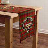 MacDonald of Aird & Valley (Donald of Aird & Valley) Modern Tartan Crest Table Runner