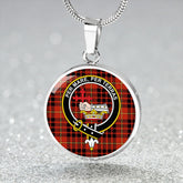 MacDonald of Ardnamurchan (Donald of Ardnamurchan) Ancient Tartan Crest Circle Necklace