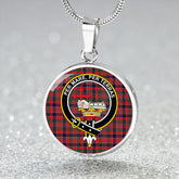 MacDonald of Boisdale (Donald Boisdale) Modern Tartan Crest Circle Necklace